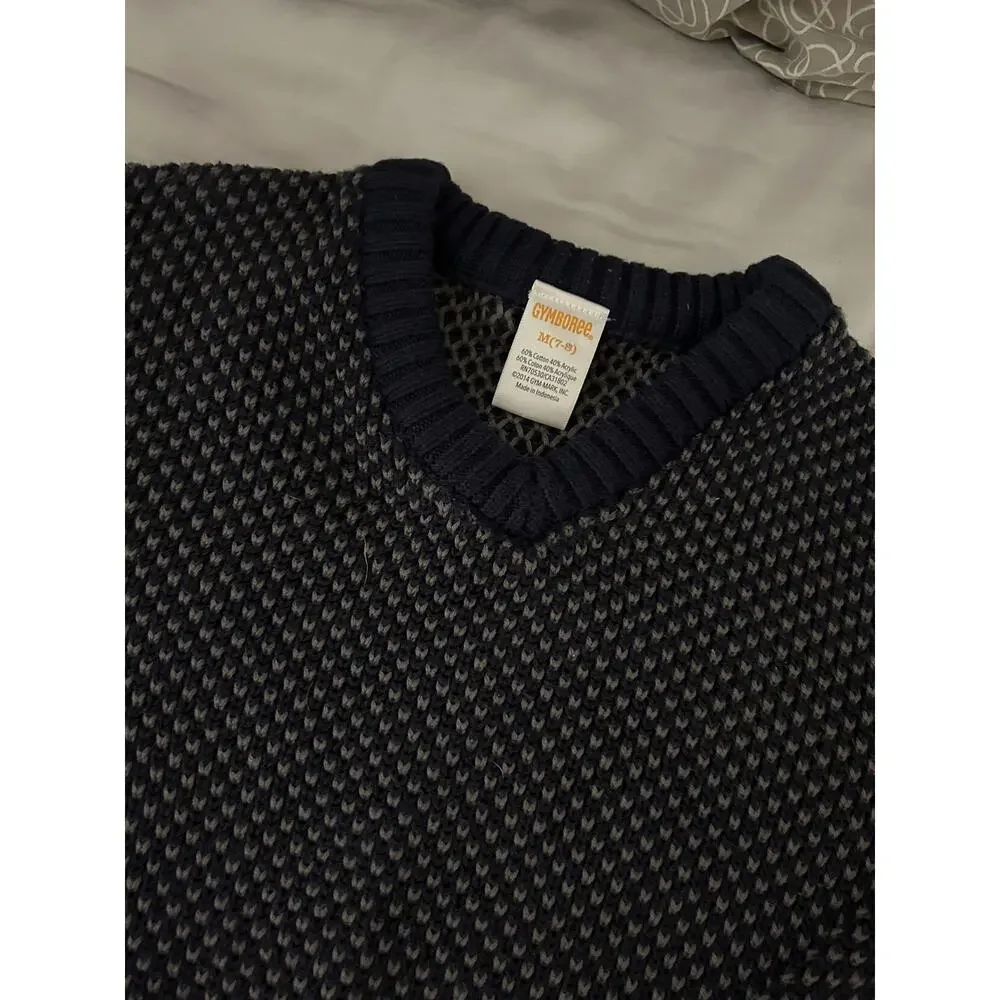 Gymboree Navy Blue Vneck Sweater 7/8